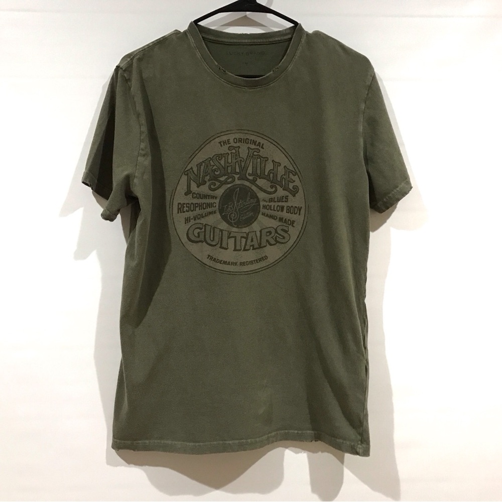 Lucky 🍀 Brand Olive Green Men's T-Shirt